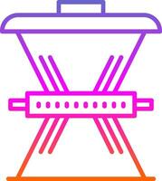 Waste Reduction Line Gradient Icon Design vector