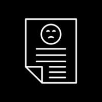 Bad Review Line Inverted Icon Design vector