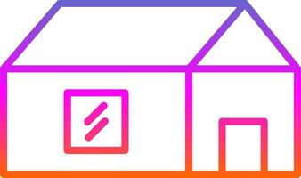 Farm House Line Gradient Icon Design vector