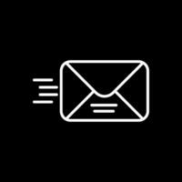 Email Line Inverted Icon Design vector