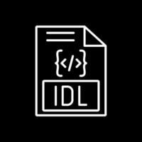 Idl Line Inverted Icon Design vector