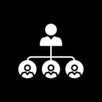 Team Glyph Inverted Icon Design vector
