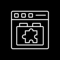 Plugins Line Inverted Icon Design vector