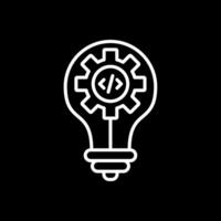 Idea Line Inverted Icon Design vector