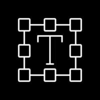 Typographic Line Inverted Icon Design vector