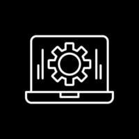 Laptop Line Inverted Icon Design vector