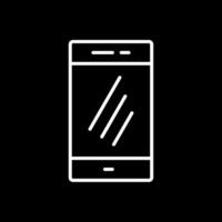 Smartphone Line Inverted Icon Design vector