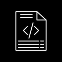 Coding Line Inverted Icon Design vector