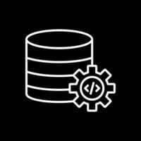 Database Line Inverted Icon Design vector