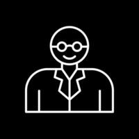 Professor Line Inverted Icon Design vector