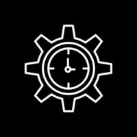 Time Manage Line Inverted Icon Design vector