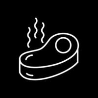 Steak Line Inverted Icon Design vector