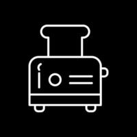 Toaster Line Inverted Icon Design vector