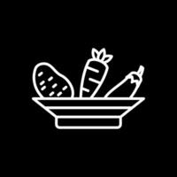 Vegetables Line Inverted Icon Design vector