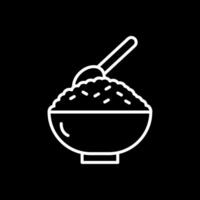 arroz línea invertido icono diseño vector