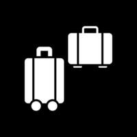 Suitcases Glyph Inverted Icon Design vector