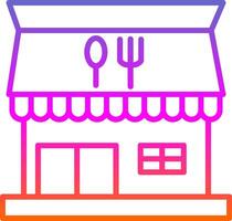 Restaurant Line Gradient Icon Design vector