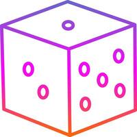 Dice Line Gradient Icon Design vector