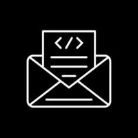 Envelope Line Inverted Icon Design vector