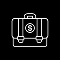 Suitcase Line Inverted Icon Design vector