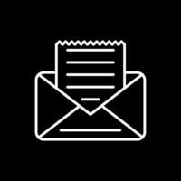 Envelope Line Inverted Icon Design vector