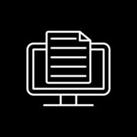 monitor Line Inverted Icon Design vector