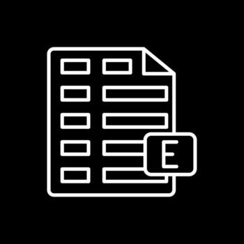 sobresalir línea invertido icono diseño vector