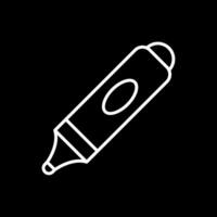 Marker Line Inverted Icon Design vector