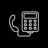 Phone Line Inverted Icon Design vector