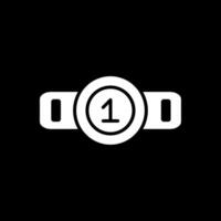 Belt Glyph Inverted Icon Design vector