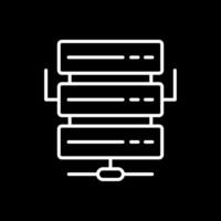 Server Line Inverted Icon Design vector