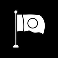 Flag Glyph Inverted Icon Design vector