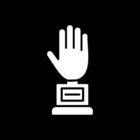 Hand Glyph Inverted Icon Design vector