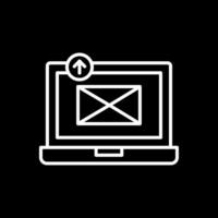 Sending Email Line Inverted Icon Design vector