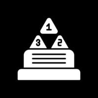 Number Glyph Inverted Icon Design vector