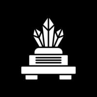 Crystals Glyph Inverted Icon Design vector