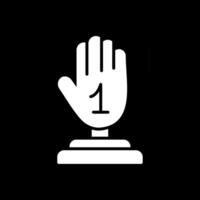 Hand Glyph Inverted Icon Design vector