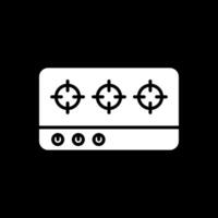 Hob Glyph Inverted Icon Design vector