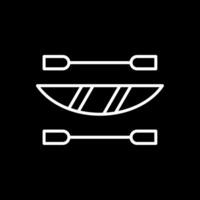 Kayak Line Inverted Icon Design vector