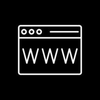 Website Line Inverted Icon Design vector
