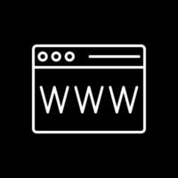 Website Line Inverted Icon Design vector