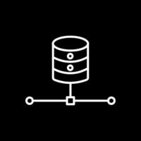 Database Line Inverted Icon Design vector