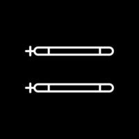 palos línea invertido icono diseño vector