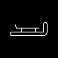 Sledge Line Inverted Icon Design vector