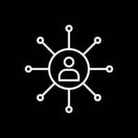 Networking Line Inverted Icon Design vector