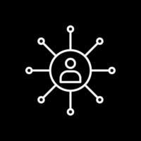 Networking Line Inverted Icon Design vector