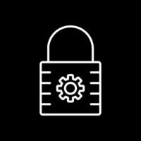 Lock Line Inverted Icon Design vector