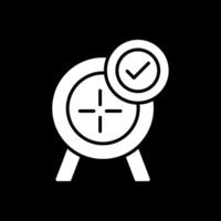 Target Glyph Inverted Icon Design vector