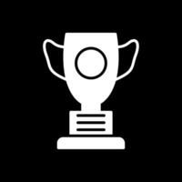 Trophy Glyph Inverted Icon Design vector