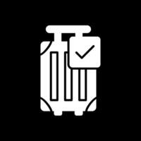 Luggage Glyph Inverted Icon Design vector